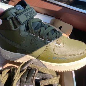 High Top Olive Green Air Force 1’s
